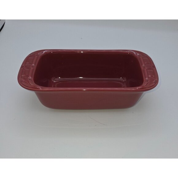 Longaberger Woven Traditions Small Loaf Dish in the color Paprika. - Picture 5 of 9